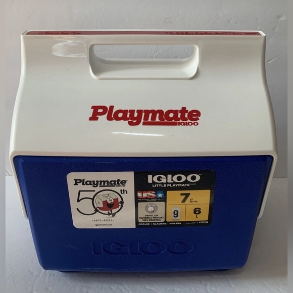 Igloo Cooler Retro 50th Anniversary Little Playmate 7qt Cooler Blue New - Picture 1 of 7